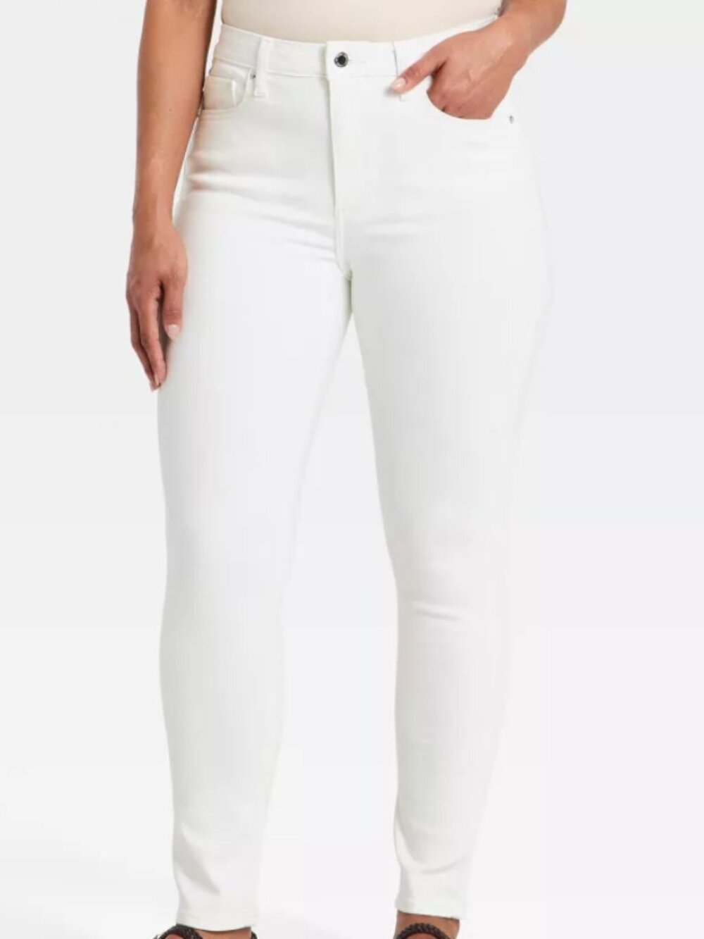 NEW Universal Thread Women's Everyday High-Rise Skinny White Jeans - Size 10